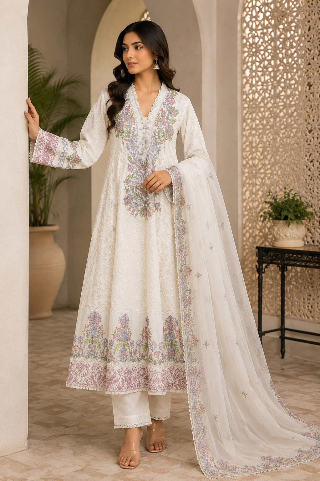 AUABS on Instagram — Lvory Embroidered Jacquard 3 Piece Suit