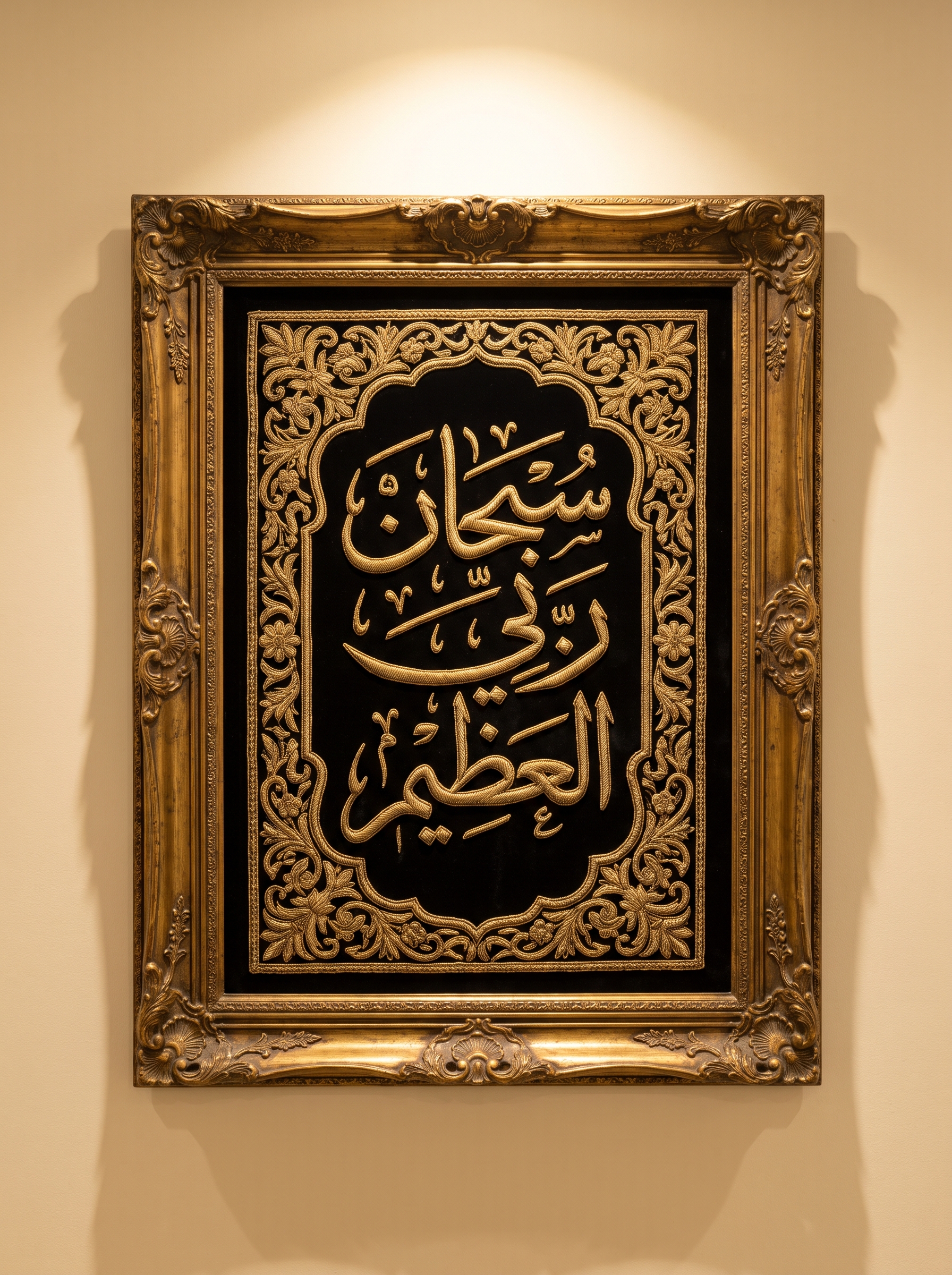 Allah Calligraphy Luxury Velvet Scenery